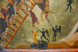 Лествица на Небеса (фрагмент византийской иконы XII в., монастырь св.Екатерины).
