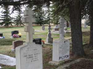 Могила Ивана Пилипова и его жены Марии. Русинское кладбище возле Преображенской церкви на Стар.