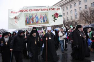 Orthodox in attendance at March for Life 2011. USA. In the center - Metropolitan Jona (OCA)