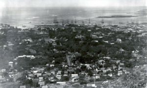 Вид на город Гонолулу и гавань. 1890