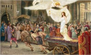 Ангел покрывает наготу святой Варвары