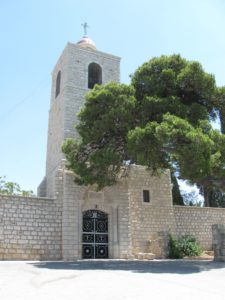 Mount Tabor. Bell tower of the Eastern Orthodox monastery